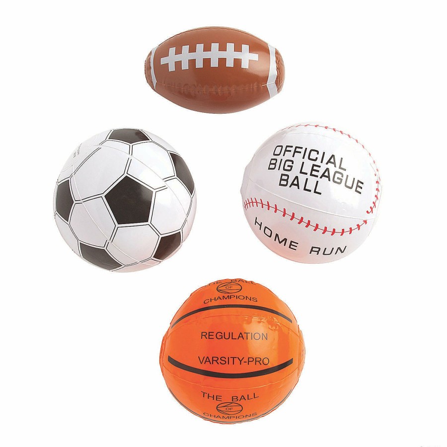 Toys, Games & Novelties * | Inflatable Mini Sport Ball Assortment 12 Pc.