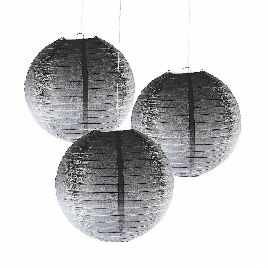 Party Decorations * | Ombre Hanging Paper Lanterns 3 Pc.