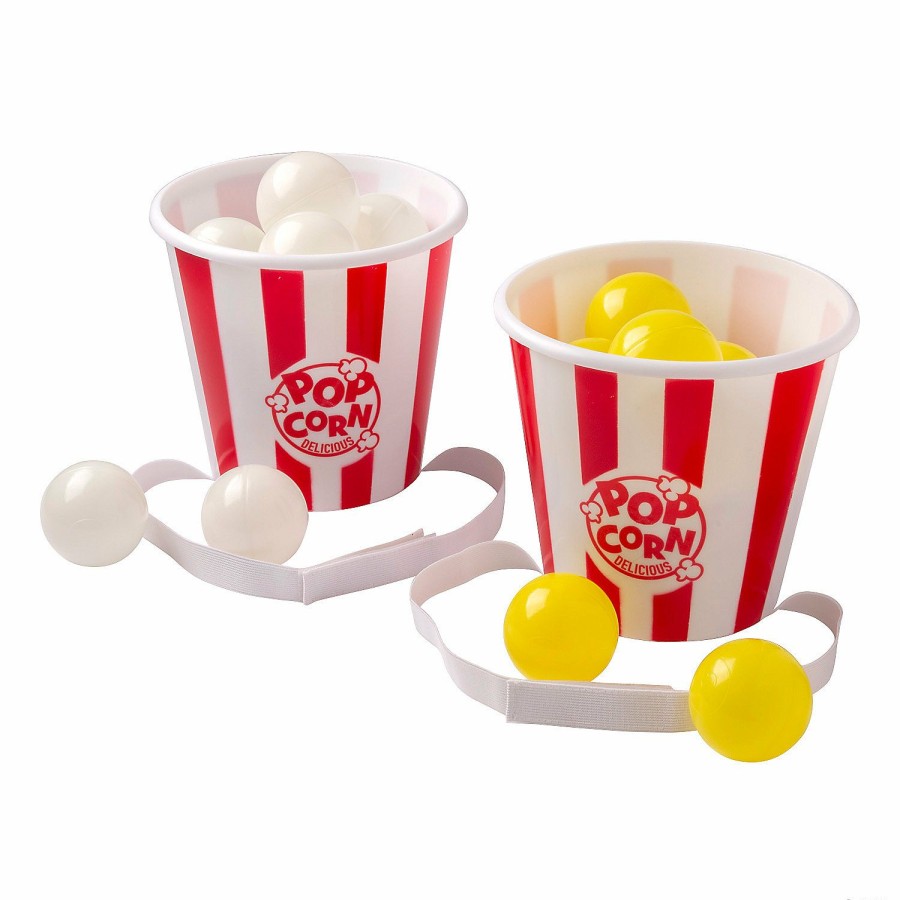 Toys, Games & Novelties * | Popcorn Bucket Ball Toss Game