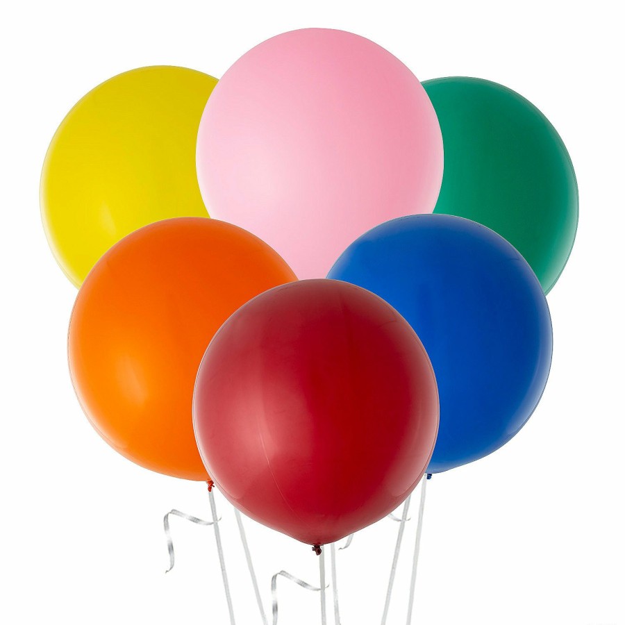 Party Decorations * | Giant 36 Latex Balloon Assortment 6 Pc.