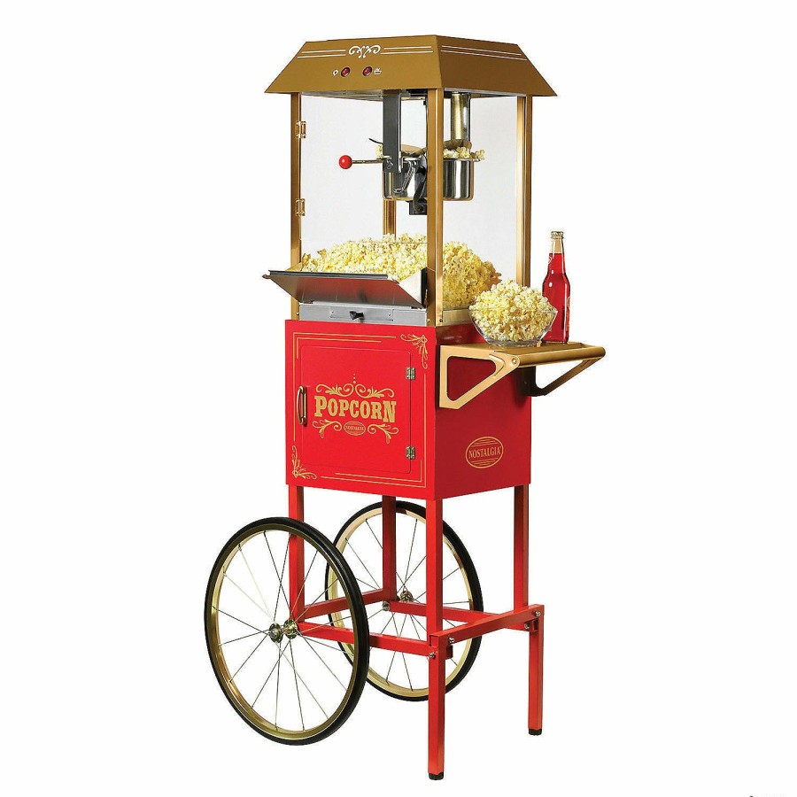 Candy * | Nostalgia 59 Vintage 10-Ounce Popcorn Cart Red