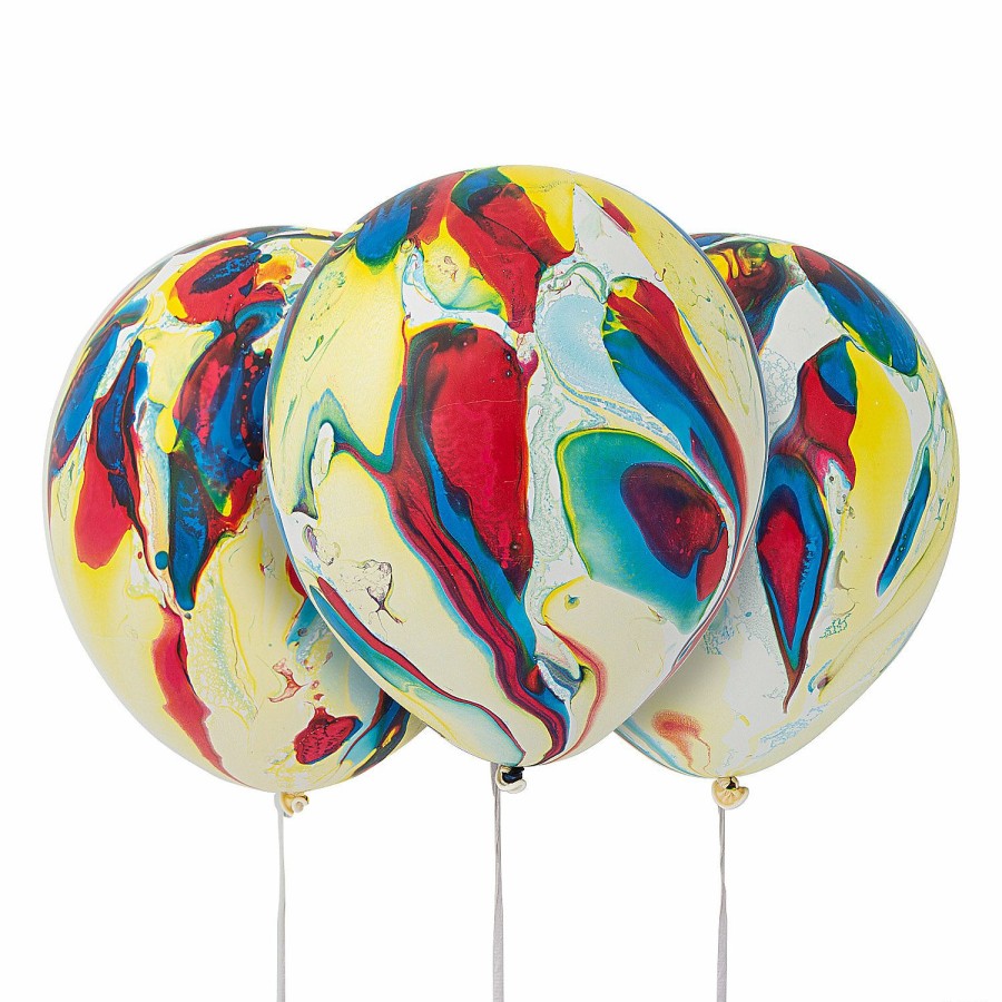 Party Decorations * | Light-Up Marble 9 Latex Balloon Assortment 3 Pc.