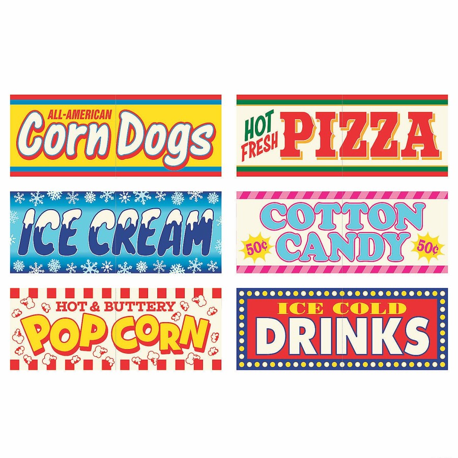 Party Decorations * | Carnival Sign Cutouts 6 Pc.