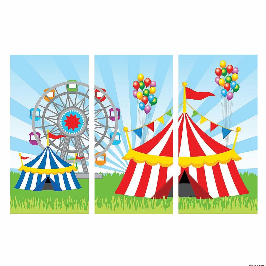 Party Decorations * | Outdoor Carnival Backdrop 3 Pc.