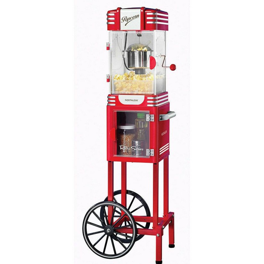 Candy * | Nostalgia 47 Retro Popcorn Cart 2.5 Oz. Kettle, Red