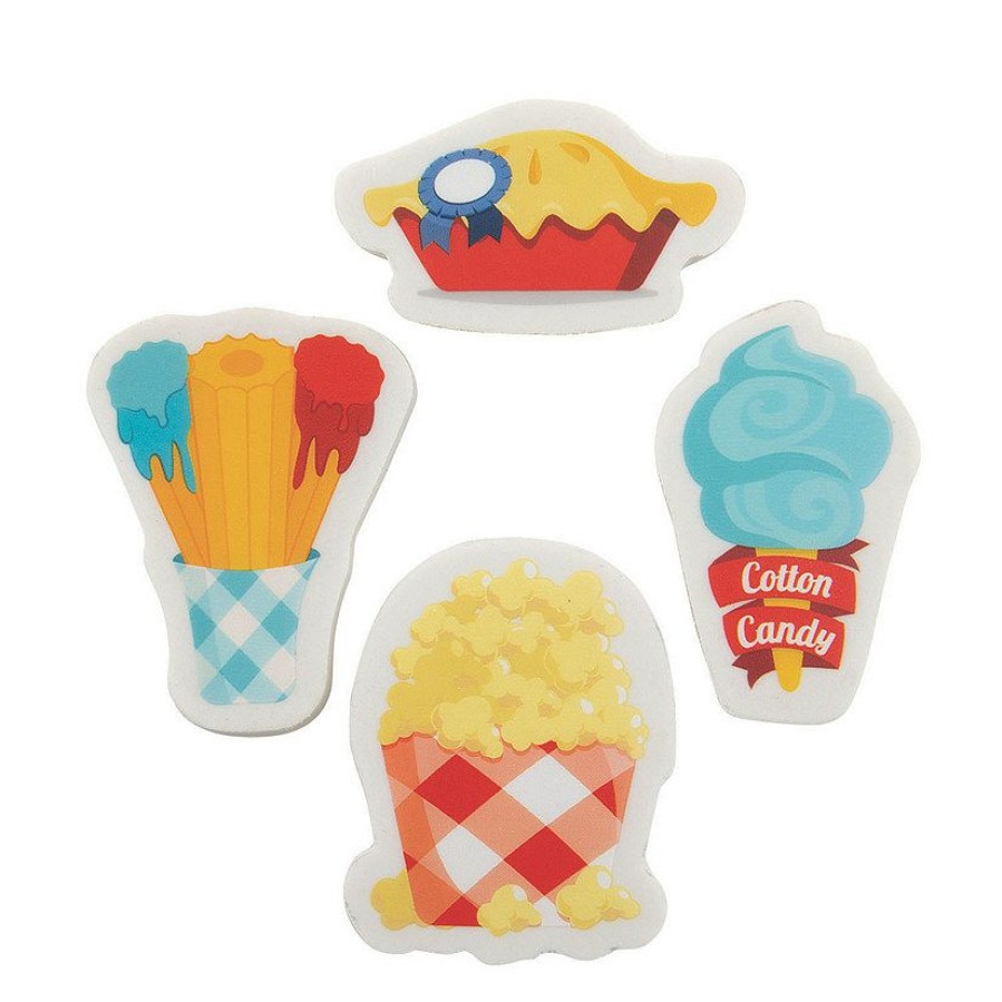 Toys, Games & Novelties * | County Fair Carnival Food Scented Erasers 24 Pc.