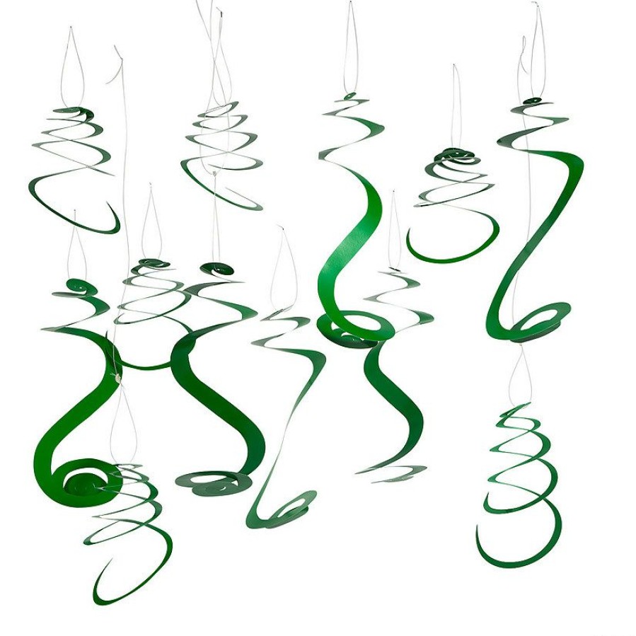 Party Decorations * | Solid Color Hanging Swirl Decorations 12 Pc.