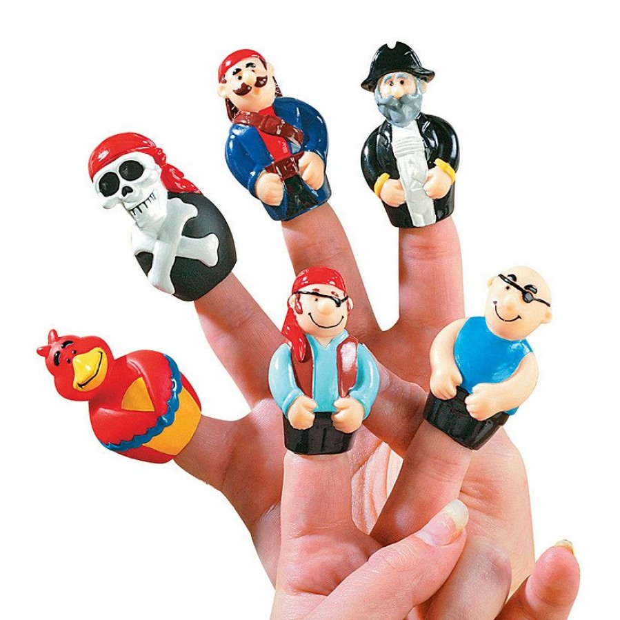 Toys, Games & Novelties * | Pirate Finger Puppets 24 Pc.