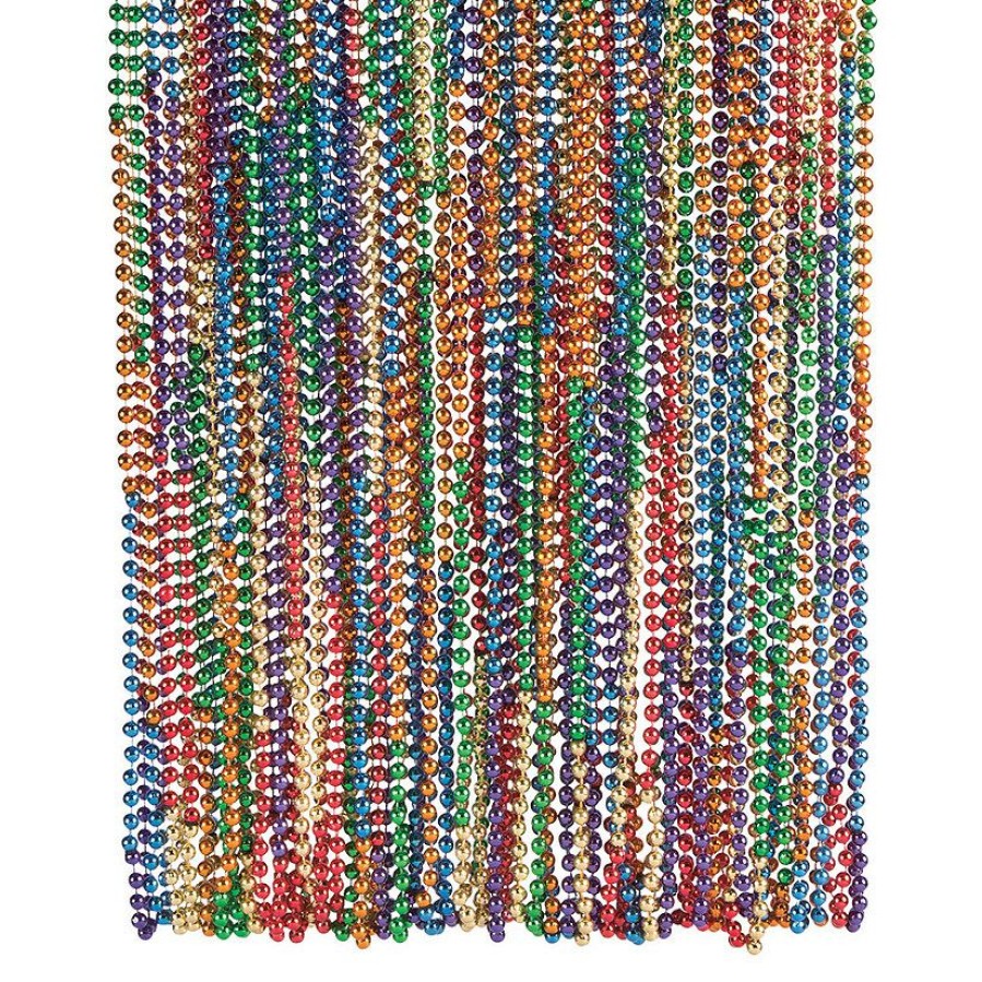 Party Decorations * | Rainbow Mardi Gras Bead Necklaces 48 Pc.