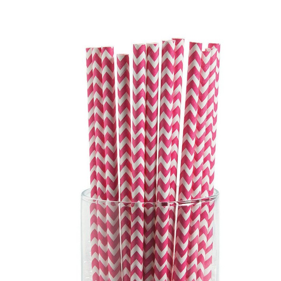 Candy * | Chevron Paper Straws 24 Pc.