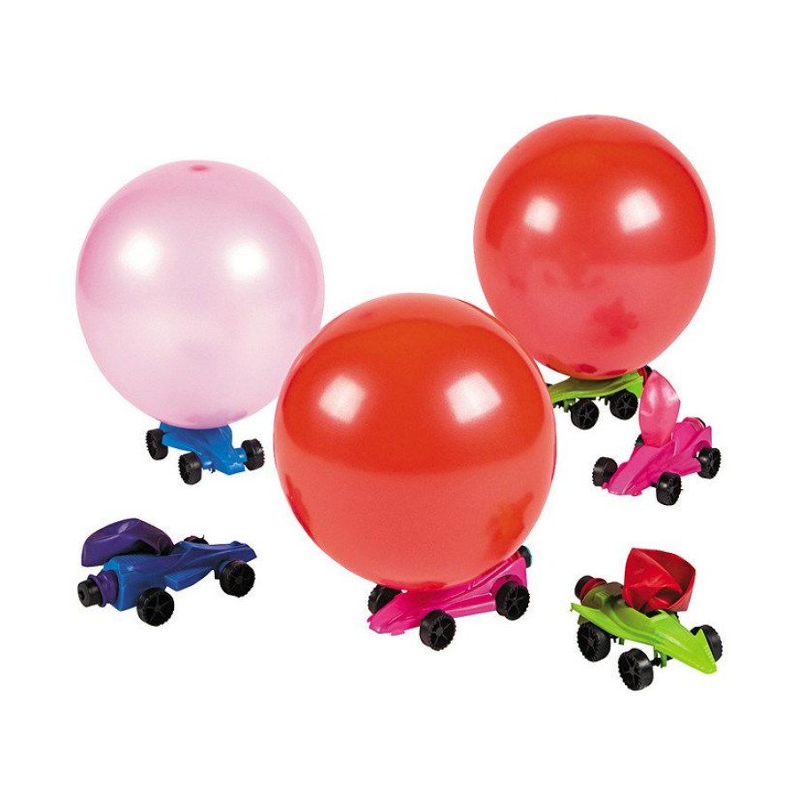 Toys, Games & Novelties * | Metallic Balloon Car Racers 12 Pc.