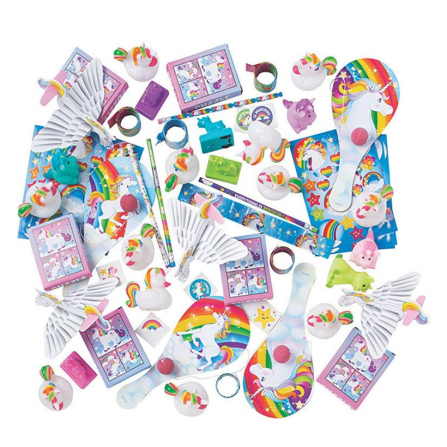 Toys, Games & Novelties * | Unicorn Party Favor Assortment 50 Pc.