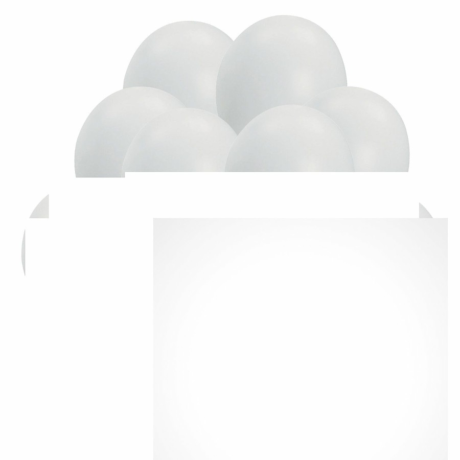 Party Decorations * | White 11 Latex Balloons 12 Pc.