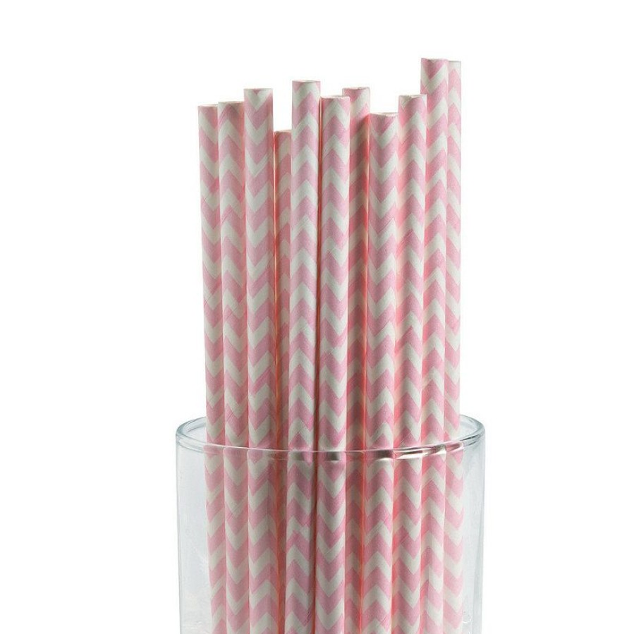 Candy * | Chevron Paper Straws 24 Pc.