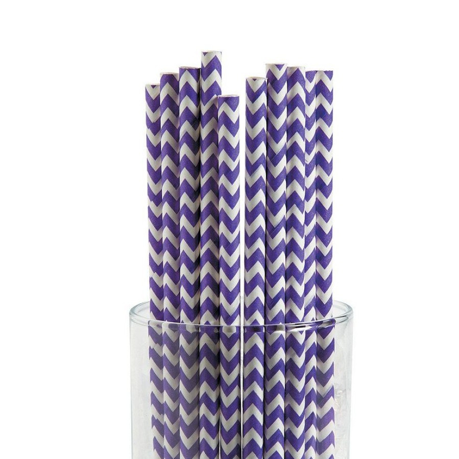 Candy * | Chevron Paper Straws 24 Pc.