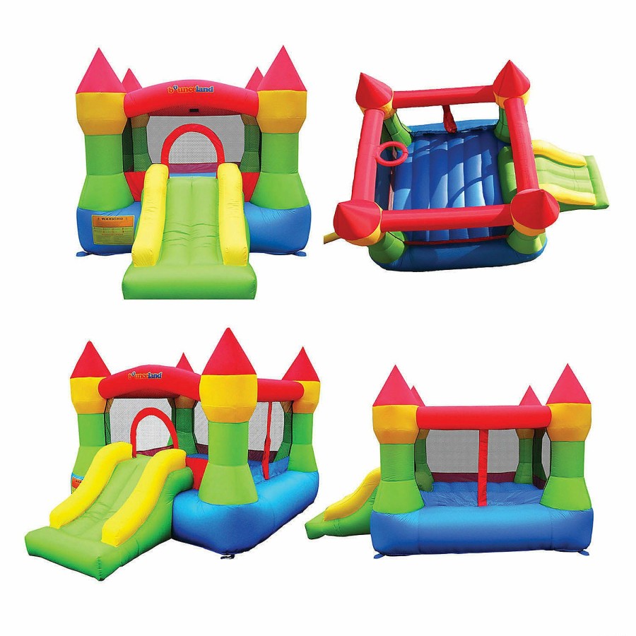 Toys, Games & Novelties * | Bounceland Castle Bounce House With Hoop & Slide