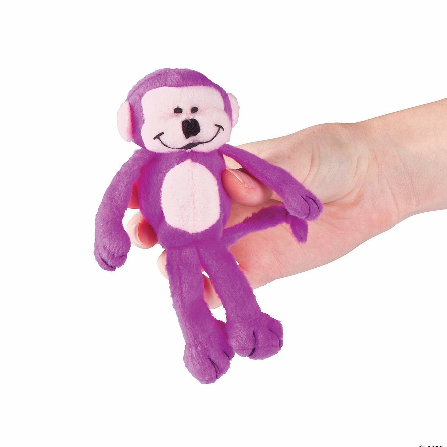 Toys, Games & Novelties * | Neon Stuffed Monkeys 12 Pc.