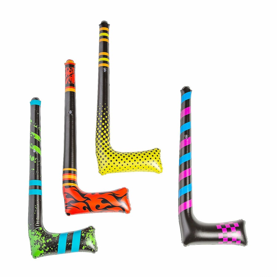 Toys, Games & Novelties * | Inflatable Hockey Sticks 12 Pc.