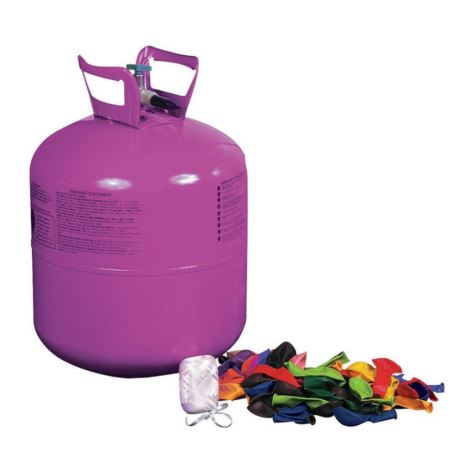 Party Decorations * | Helium Tank Kit With 50 Balloons And Ribbon