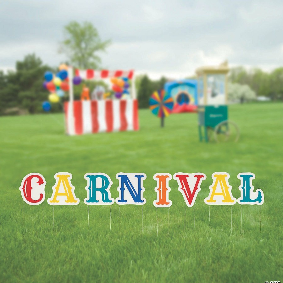 Party Decorations * | Carnival Letters Yard Signs 8 Pc.