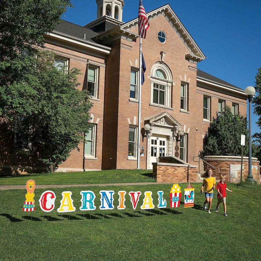 Party Decorations * | Carnival Letters Yard Signs 8 Pc.