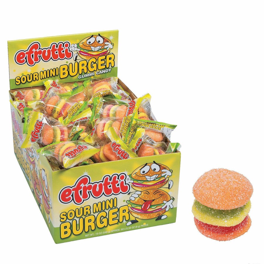 Candy * | Efrutti Mini Burger Sour Gummi Candy 60 Pc.