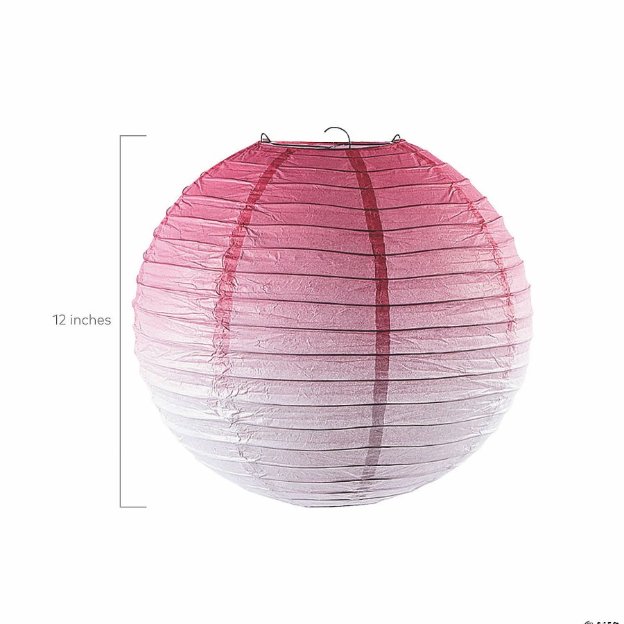 Party Decorations * | Ombre Hanging Paper Lanterns 3 Pc.