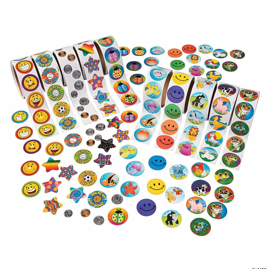 Toys, Games & Novelties * | Super Rolls Of Stickers Assortment 1000 Pc.