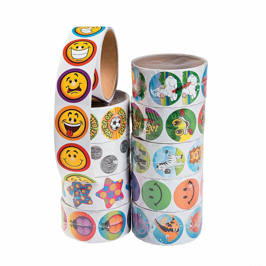 Toys, Games & Novelties * | Super Rolls Of Stickers Assortment 1000 Pc.