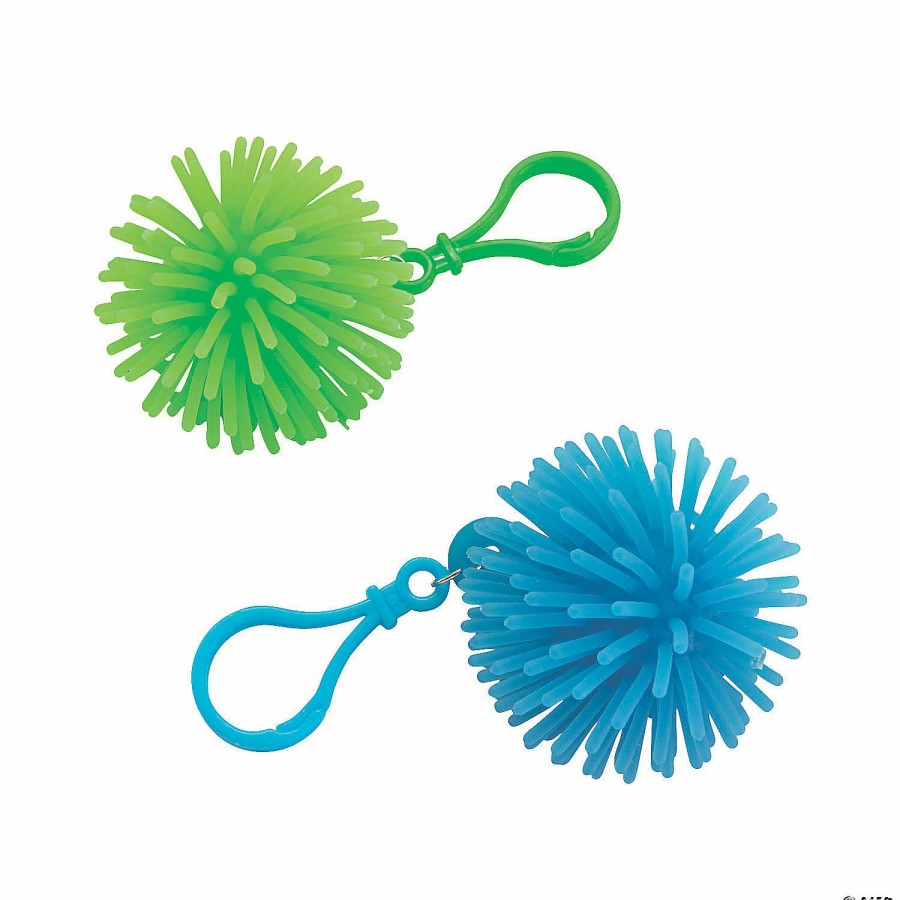 Toys, Games & Novelties * | Porcupine Ball Backpack Clips 12 Pc.