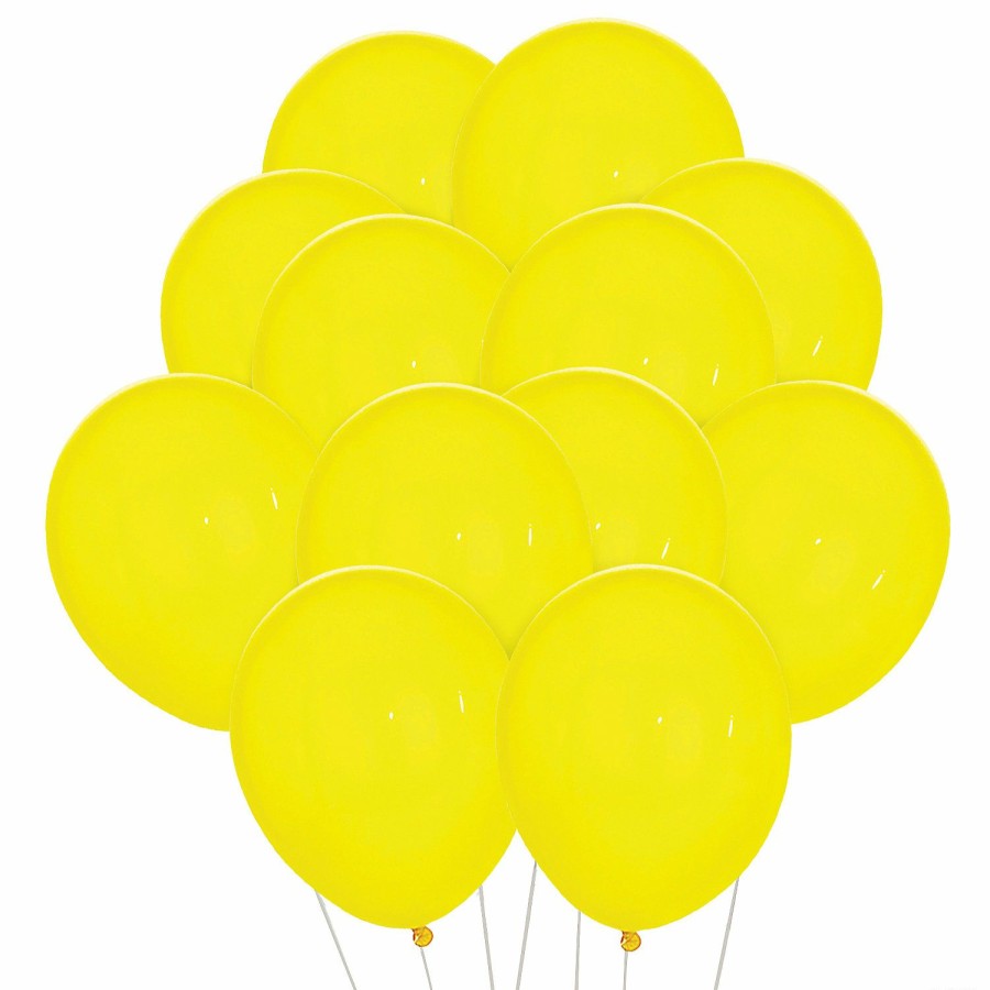 Party Decorations * | Citrine Yellow 11 Latex Balloons 12 Pc.