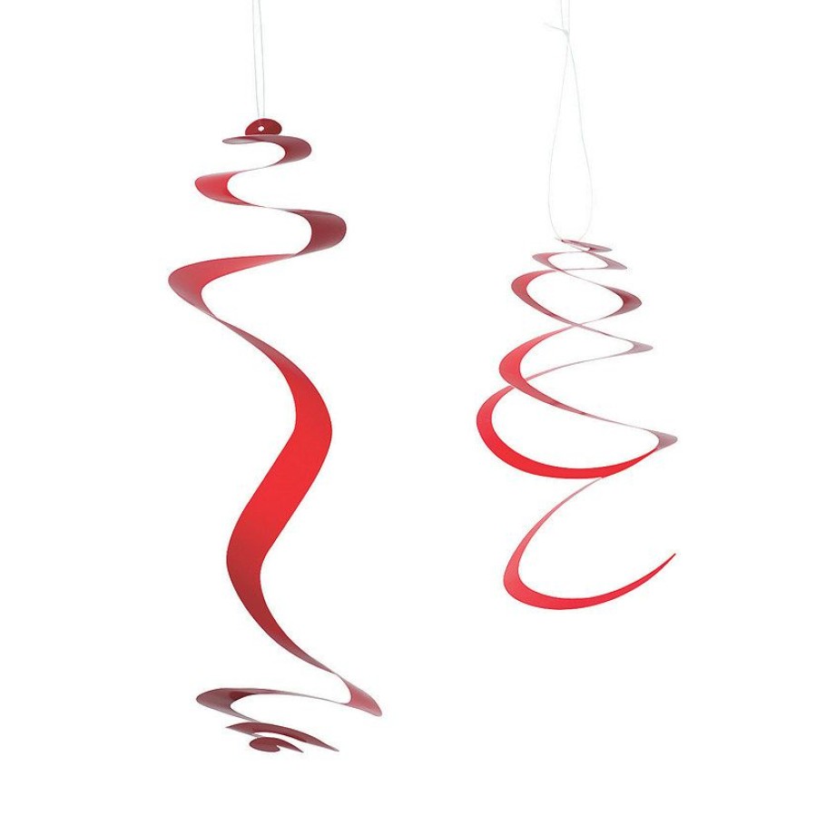 Party Decorations * | Solid Color Hanging Swirl Decorations 12 Pc.