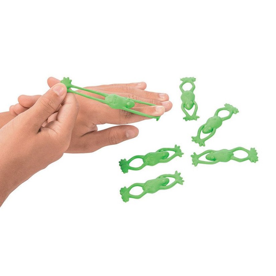 Toys, Games & Novelties * | Stretchable Flying Frogs 12 Pc.