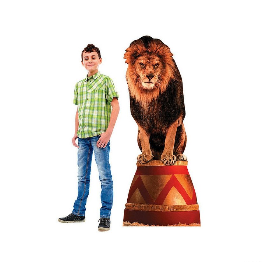 Party Decorations * | Circus Lion Cardboard Stand-Up