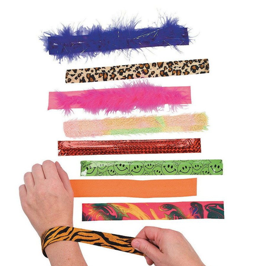 Toys, Games & Novelties * | Bulk Slap Bracelet Assortment 100 Pc.