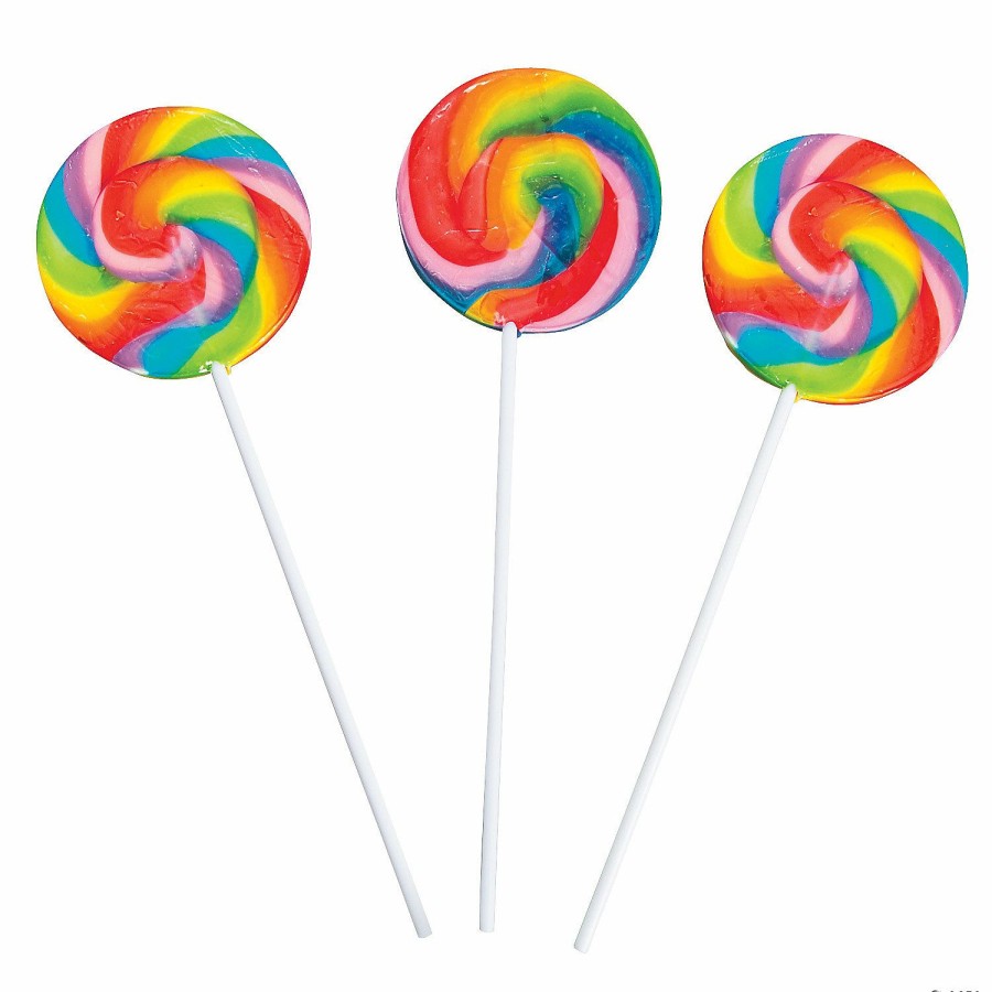 Candy * | Large Cherry Flavored Swirl Lollipops 12 Pc.