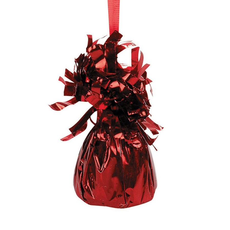 Party Decorations * | Red Metallic Balloon Weights 12 Pc.