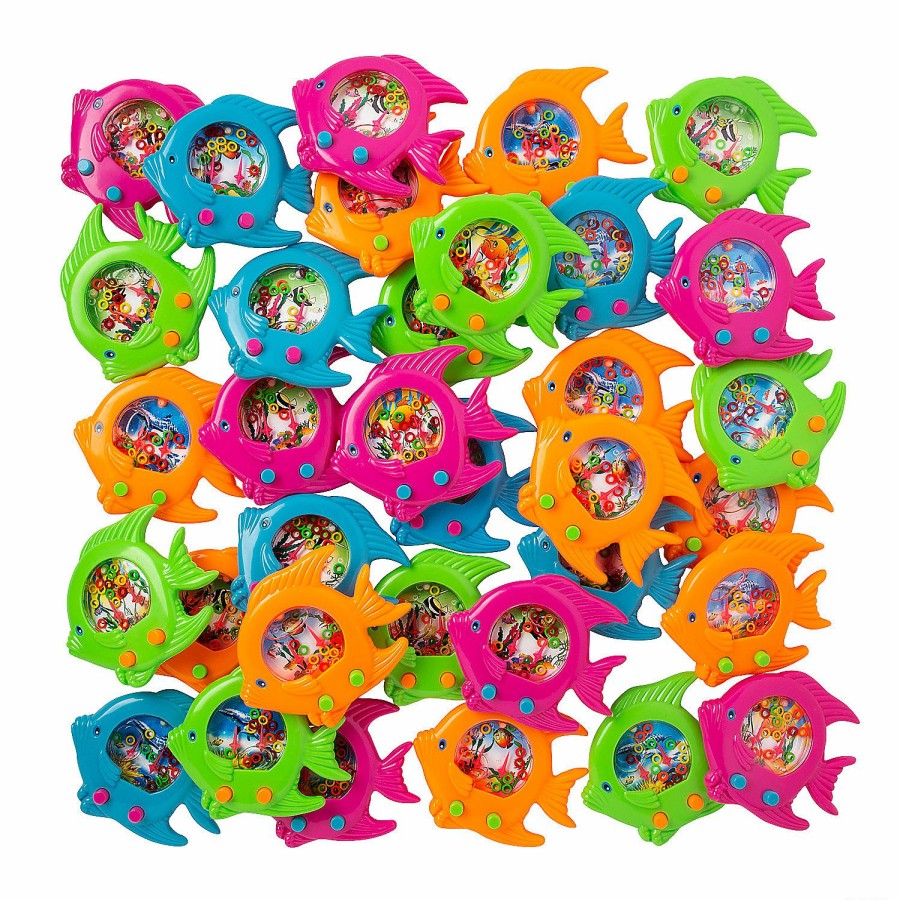 Toys, Games & Novelties * | Bulk Fish-Shaped Ring Toss Water Games 60 Pc.