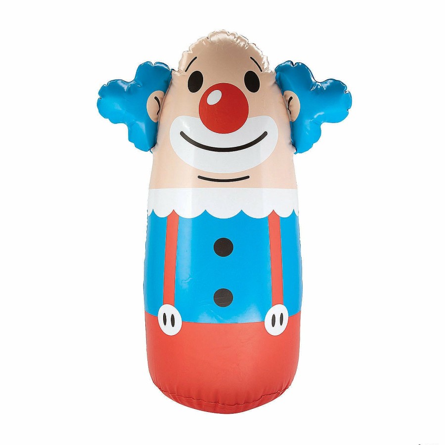 Toys, Games & Novelties * | Inflatable Clown Punching Bag