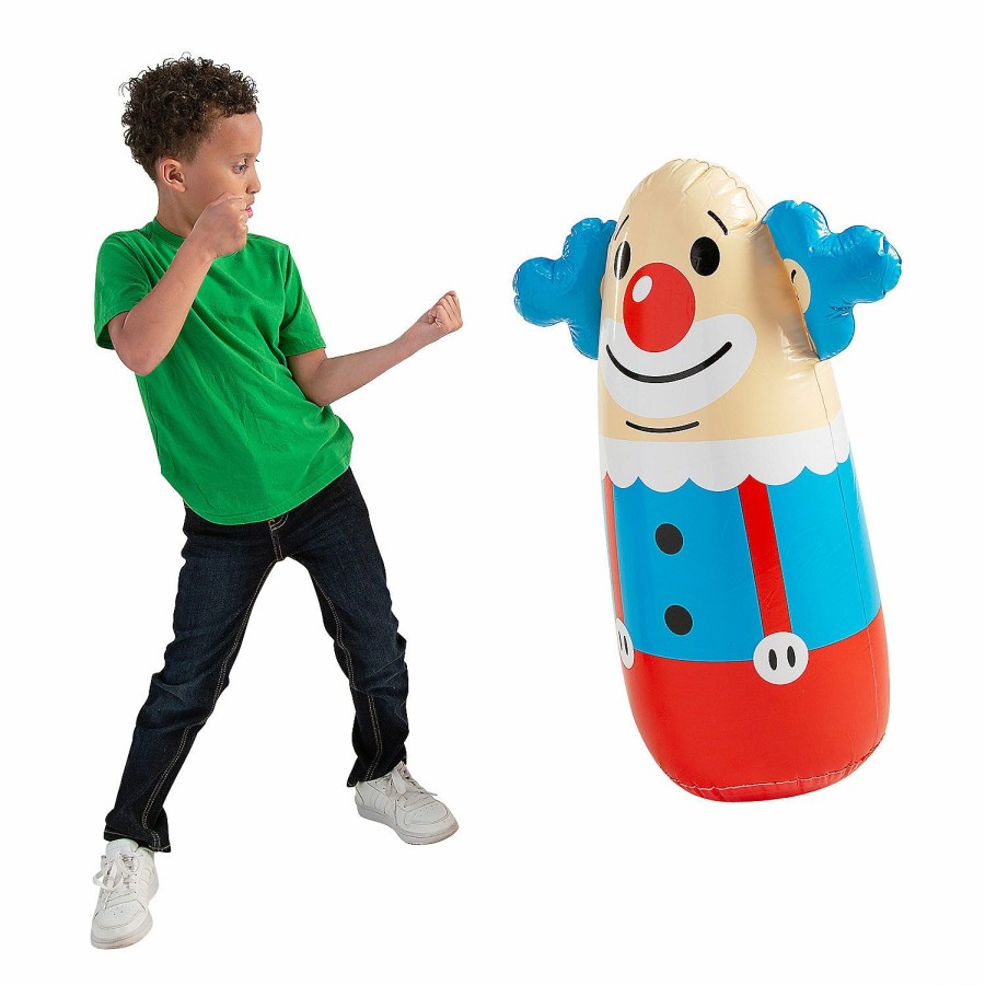 Toys, Games & Novelties * | Inflatable Clown Punching Bag