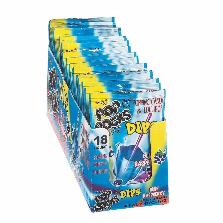 Candy * | Pop Rocks Blue Raspberry Dips 18 Pc.