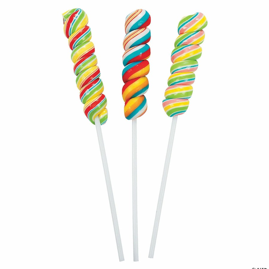 Candy * | Assorted Fruit Flavors Twisty Lollipops 12 Pc.