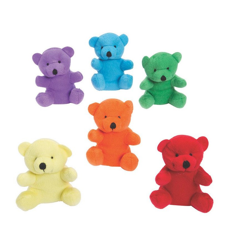 Toys, Games & Novelties * | Mini Bright Stuffed Bears 12 Pc.