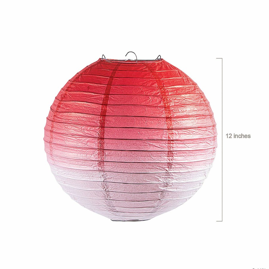 Party Decorations * | Ombre Hanging Paper Lanterns 3 Pc.