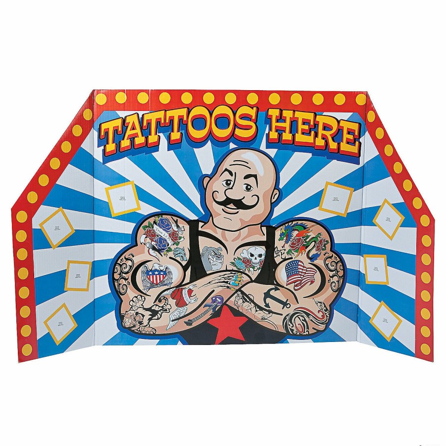 Party Decorations * | Carnival Tattoo Booth Cardboard Stand-Up