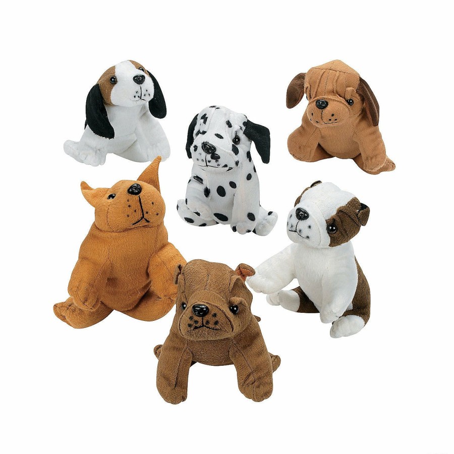 Toys, Games & Novelties * | Sitting Stuffed Dogs 12 Pc.